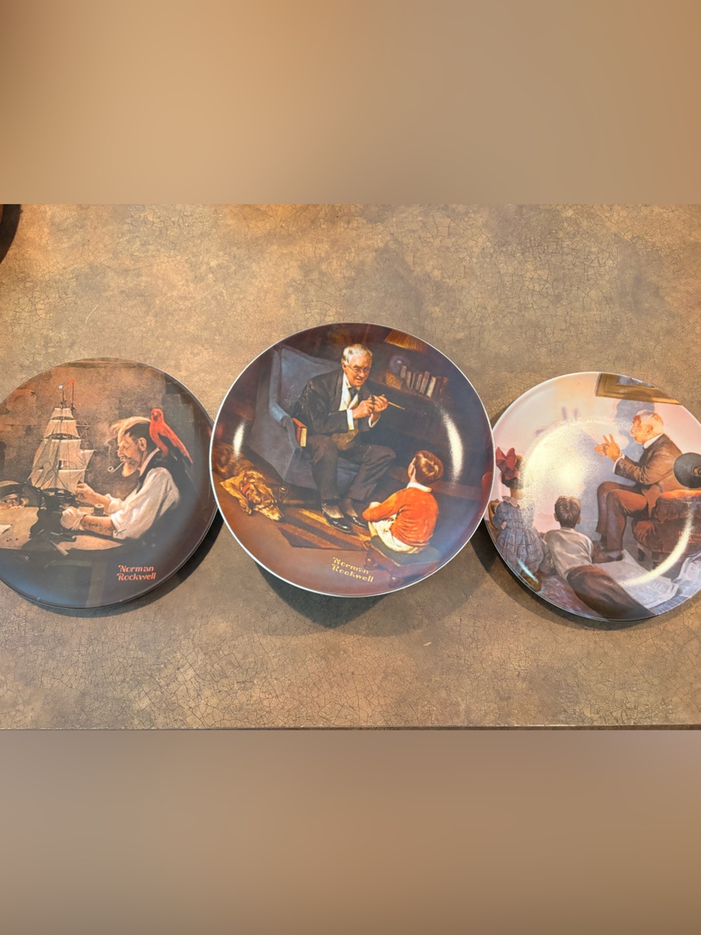 Set of 9 Norman Rockwell Decorative Collector Plates